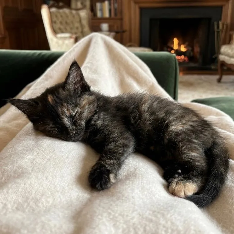 A baby medium-sized female Domestic Short Hair cat named Lila for adoption in Pittsfield, IL