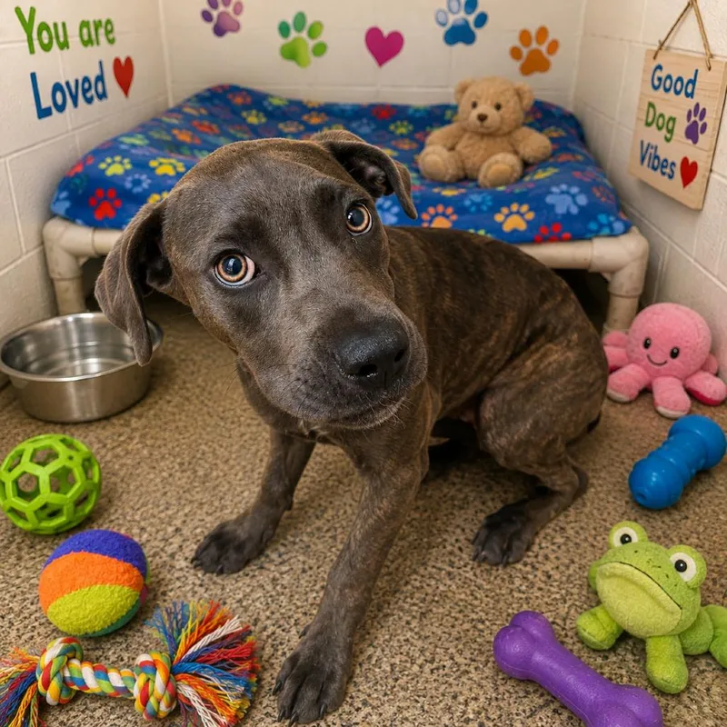 A young medium-sized male Cane Corso dog named Matty for adoption in Pine Bluff, AR