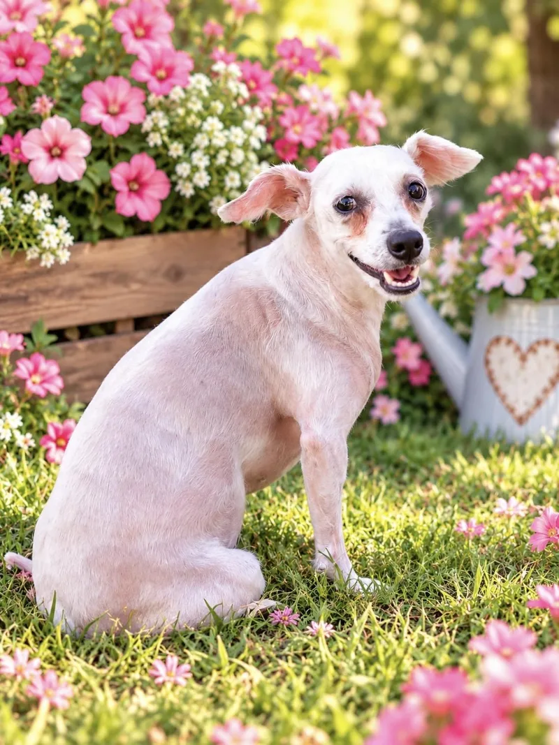 A young small-sized female Terrier dog named Daisy for adoption in Helotes , TX