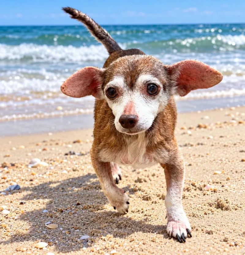 A senior small-sized male Chihuahua dog named Jax for adoption in St. Augustine, FL
