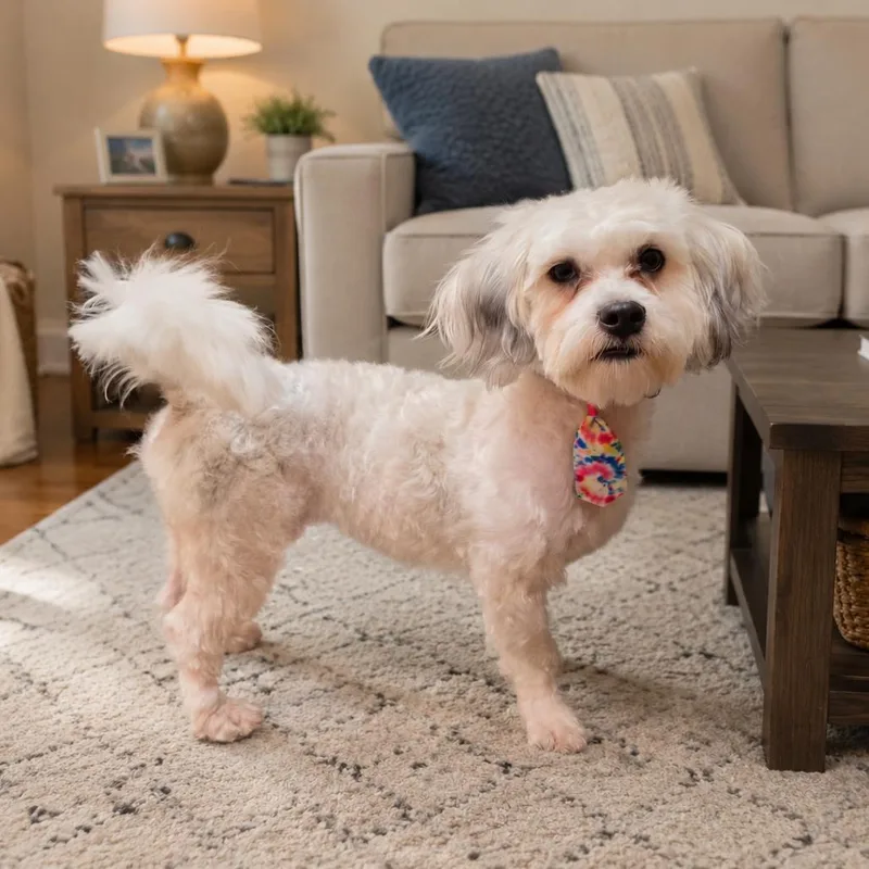 An adult small-sized male White / Cream Maltese dog named Murphy for adoption in La Grange, KY