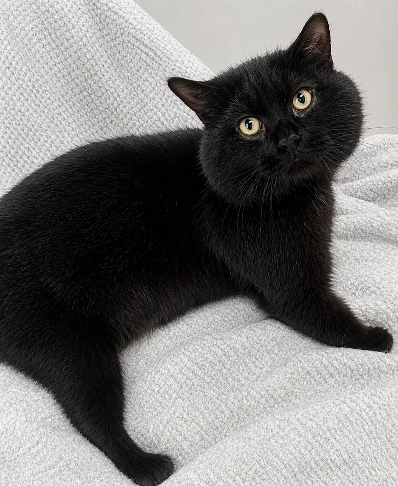 An adult medium-sized male Black Domestic Short Hair cat named Marvin for adoption in Greensboro, NC