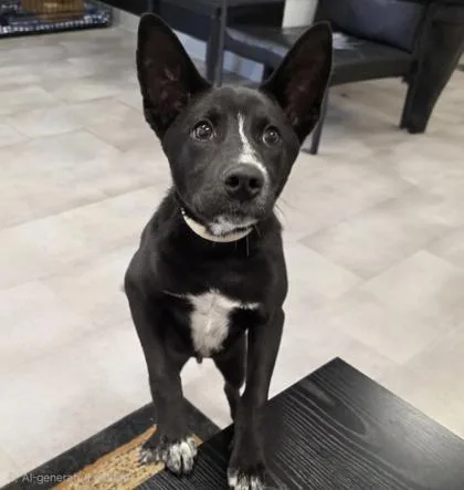 A baby medium-sized male Mixed Breed dog named Moose for adoption in West Chester, PA