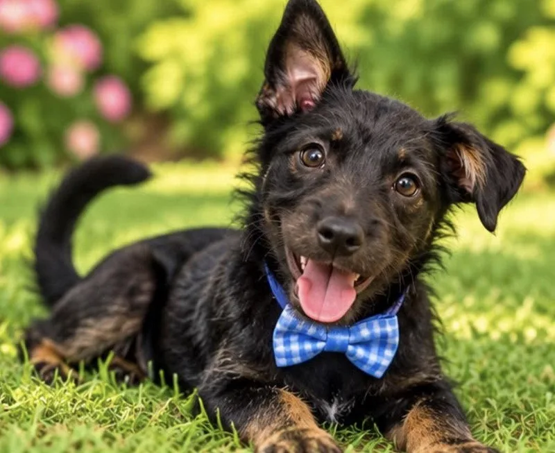 A baby medium-sized male Schnauzer dog named Logan for adoption in Margate, FL