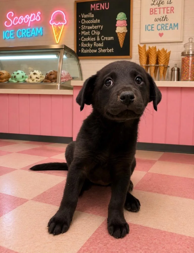 A baby medium-sized female Mixed Breed dog named ChocoLotta for adoption in Rock Springs, WY