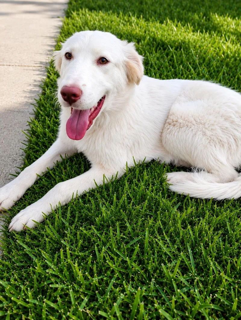 A baby medium-sized female White / Cream Great Pyrenees dog named Posey for adoption in Houston, TX