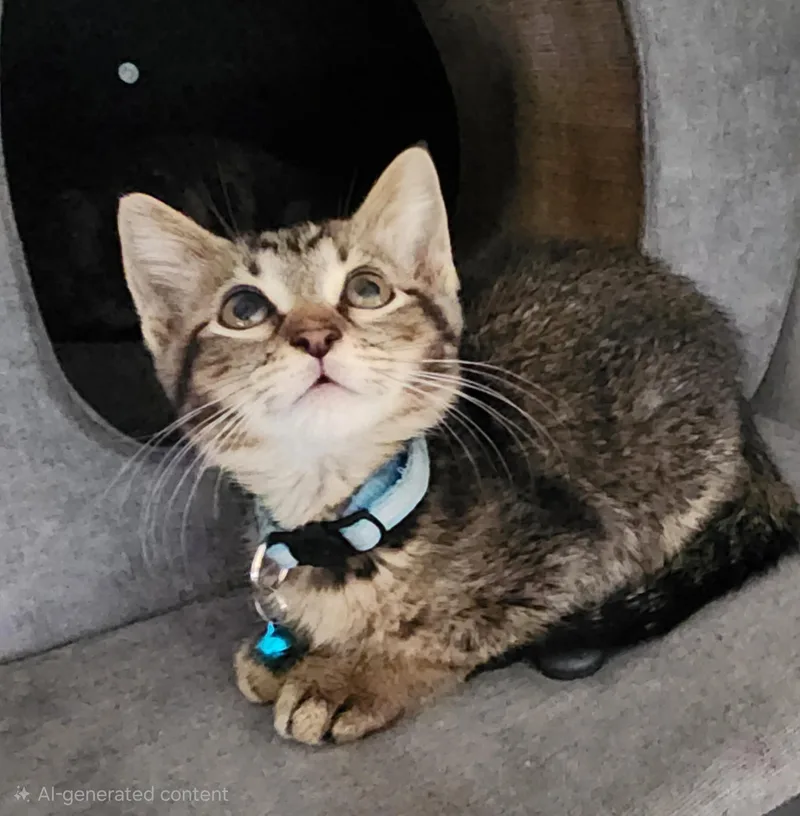 A baby medium-sized male Tabby (Buff / Tan / Fawn) Tabby cat named Life for adoption in Pasco, WA