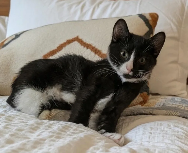 A baby small-sized male Domestic Short Hair cat named Clyde for adoption in Fort Myers, FL