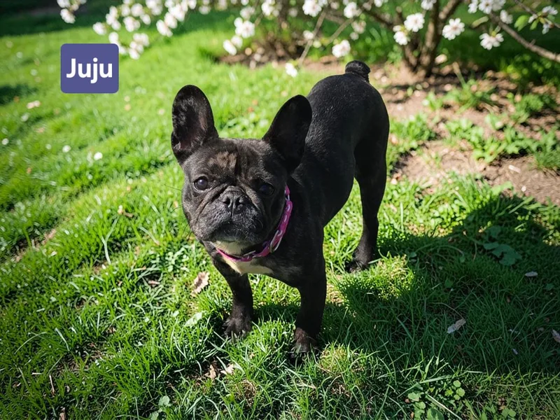 An adult small-sized female French Bulldog dog named Juju for adoption in Mclean, IL