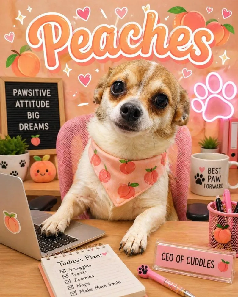 An adult small-sized female Chihuahua dog named Peaches for adoption in Washington Court House, OH