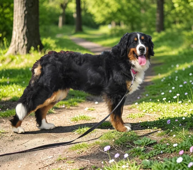An adult large-sized female Bernese Mountain Dog dog named Gretta for adoption in Mclean, IL