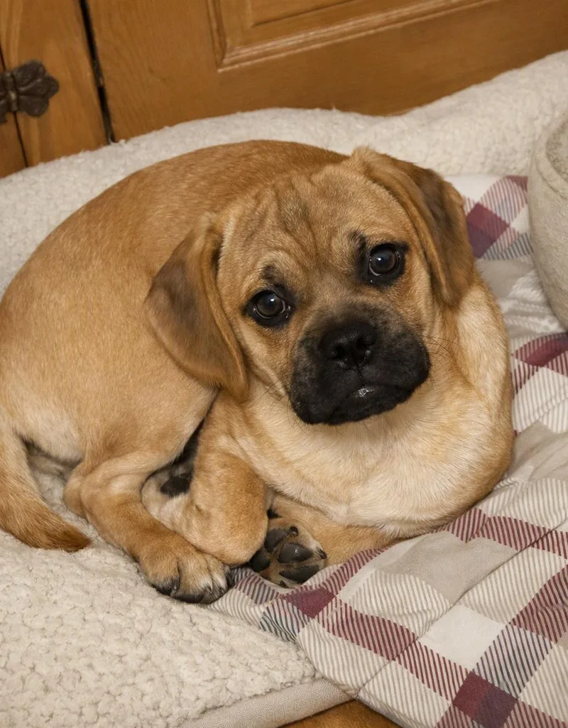 A baby small-sized male Pug dog named Dusty for adoption in Buffalo, NY