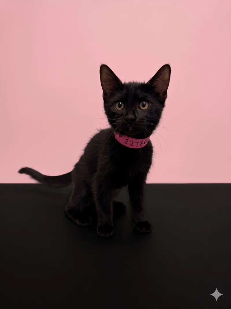 A baby small-sized female Domestic Short Hair cat named Shandy for adoption in Los Angeles, CA