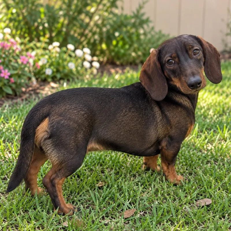An adult small-sized male Miniature Dachshund dog named Alfie for adoption in Houston, TX