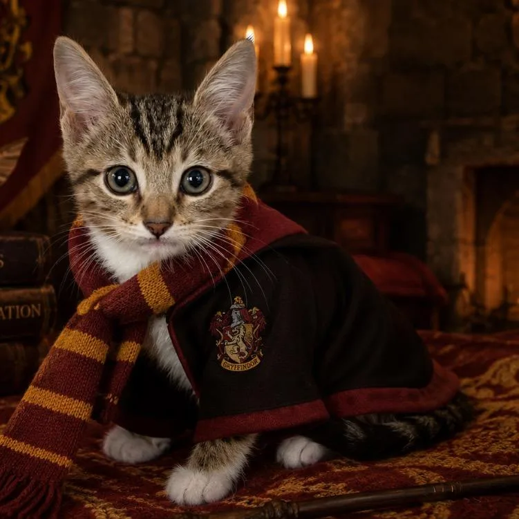 A baby small-sized male Brown / Chocolate Domestic Short Hair cat named Gryffindor for adoption in Mount Vernon, IN
