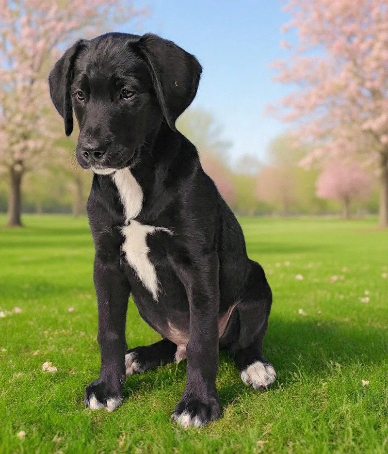 A baby medium-sized male Labrador Retriever dog named Zane for adoption in Talladega, AL