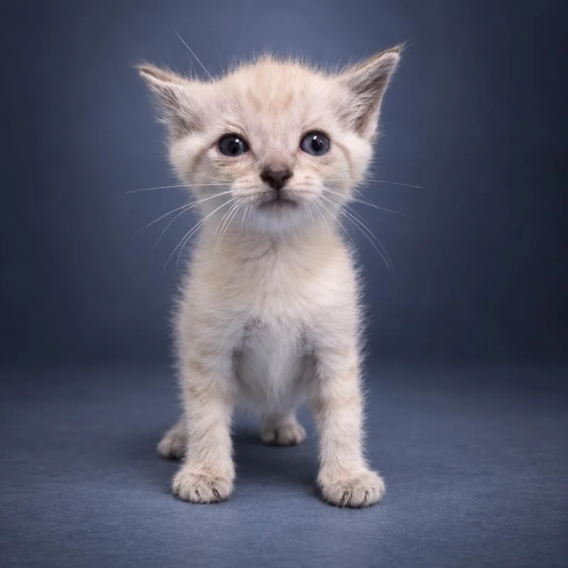 A baby small-sized male White Domestic Short Hair cat named Peach for adoption in Newport, TN