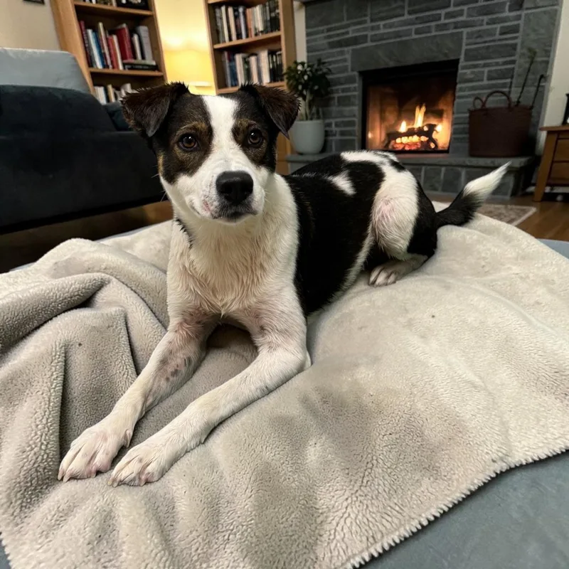 An adult medium-sized male Tricolor (Brown, Black, & White) Mixed Breed dog named Renegade for adoption in Kenedy, TX