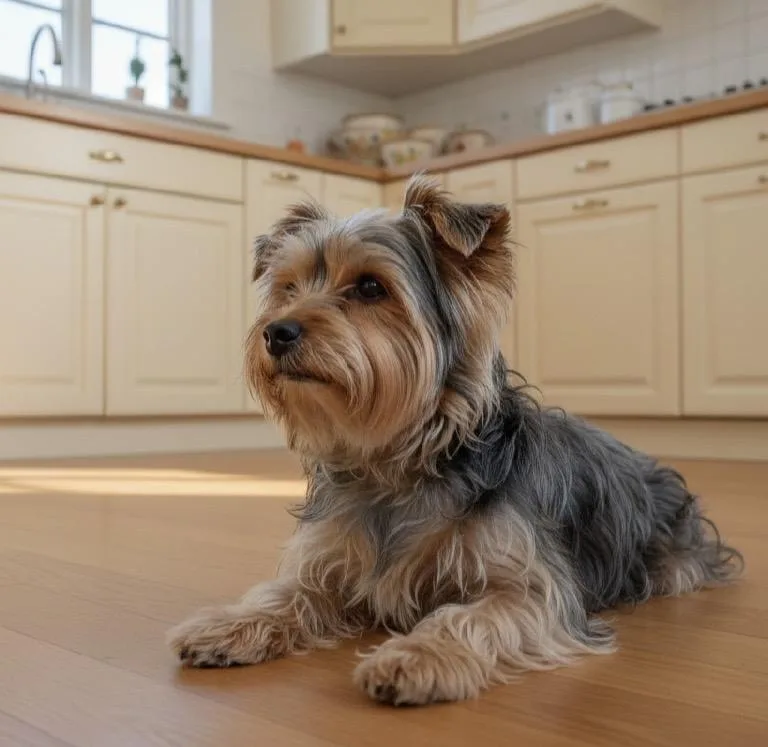 A young small-sized female Brown / Chocolate Yorkshire Terrier dog named Lady for adoption in Egg Harbor City, NJ