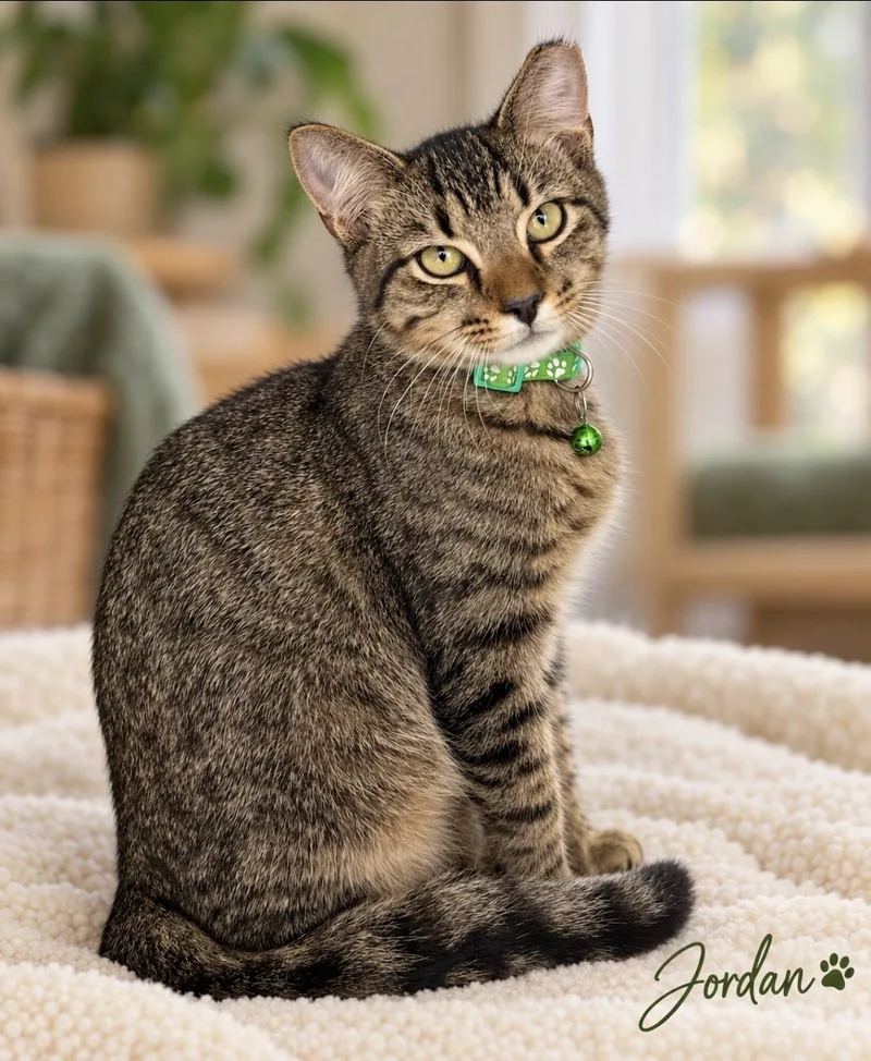 A baby medium-sized male White Domestic Short Hair cat named Jordan for adoption in Pawleys Island, SC
