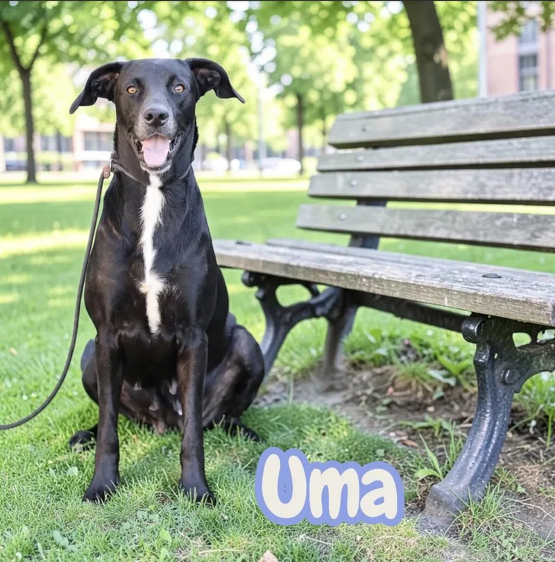 A young large-sized female Labrador Retriever dog named Uma for adoption in Tigard, OR