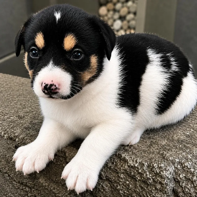 A baby medium-sized female Siberian Husky dog named Vega for adoption in Aquilla, TX