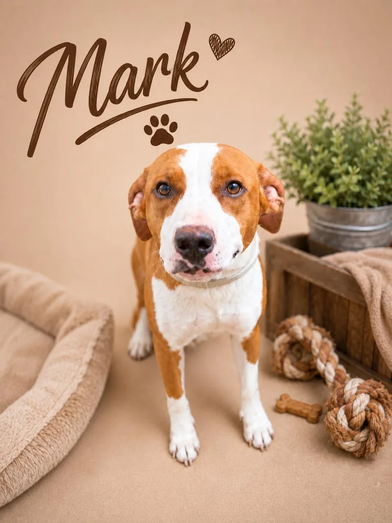 An adult medium-sized male Pit Bull Terrier dog named Mark Faith for adoption in Nashville, TN