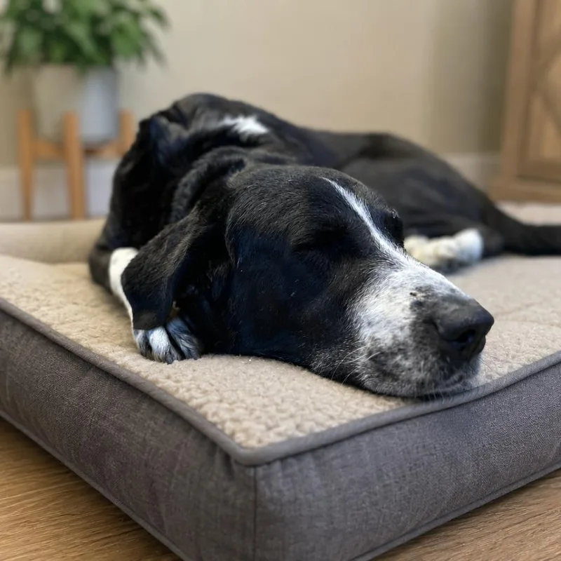 An adult large-sized female Black Border Collie dog named Malaya for adoption in Point Richmond, CA