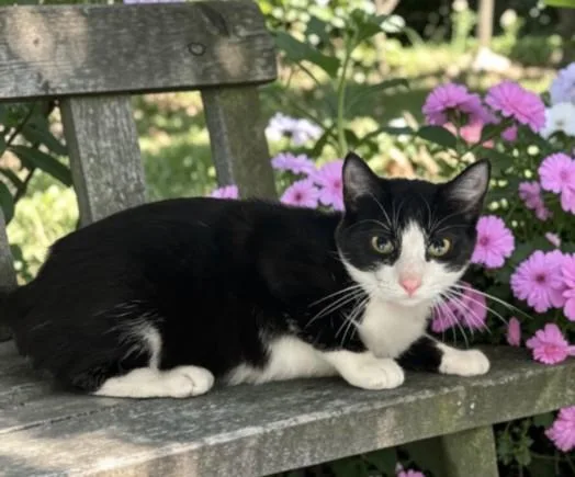 A young large-sized female Domestic Short Hair cat named Harie for adoption in San Pedro, CA