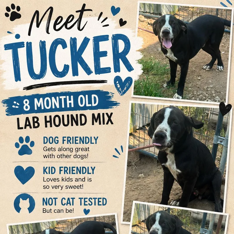 A young medium-sized male Hound dog named TuckerCS for adoption in Anahuac, TX
