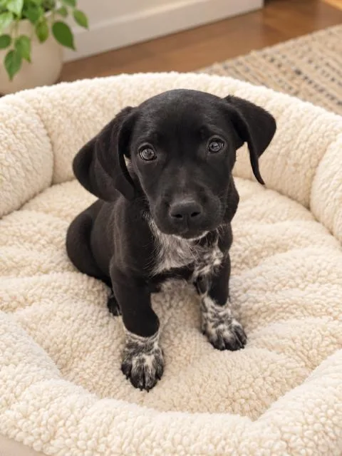 A young medium-sized male Flat-Coated Retriever dog named Dodger for adoption in Midway, UT