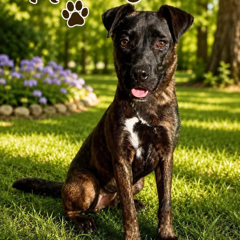 An adult medium-sized male Brindle Dutch Shepherd dog named Henry for adoption in Winnfield, LA