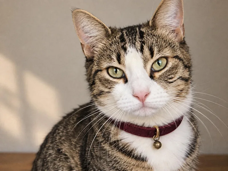 An adult medium-sized female Tabby (Leopard / Spotted) Domestic Short Hair cat named Saber for adoption in Silverton, OR