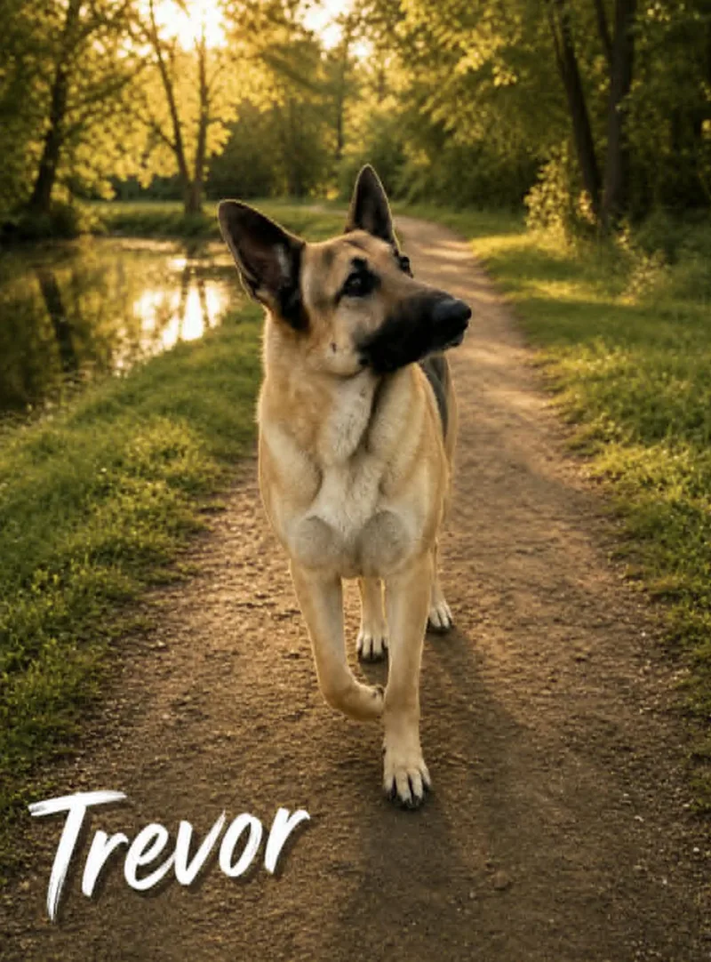 A young large-sized male German Shepherd Dog dog named Trevor for adoption in Allen, TX