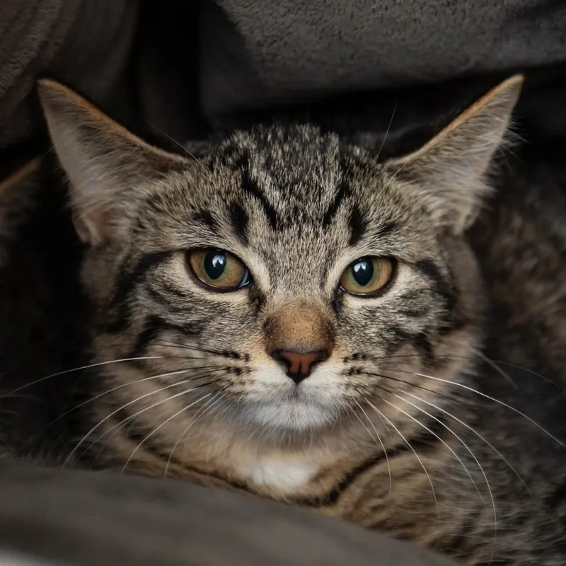 A baby small-sized female Brown / Chocolate Domestic Short Hair cat named Stump for adoption in Middletown, RI