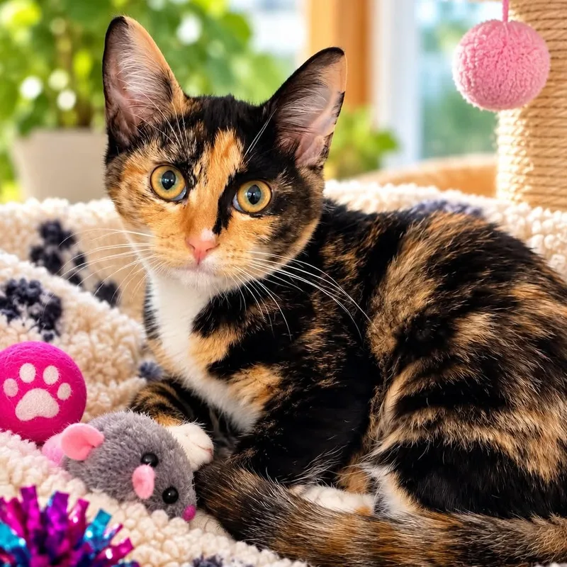 A baby small-sized female Domestic Short Hair cat named Freckles for adoption in Antioch, CA