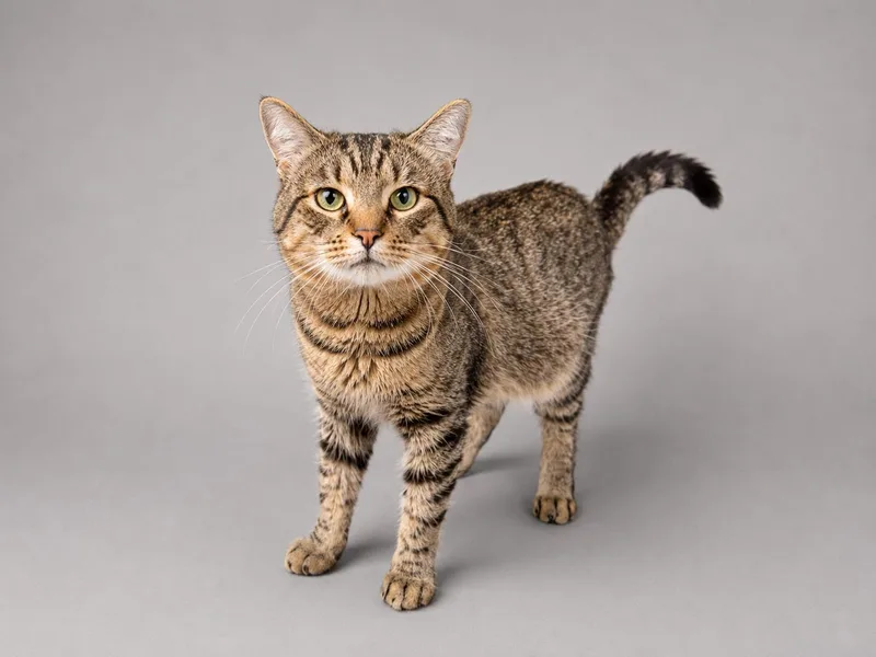 A young large-sized male Tabby (Brown / Chocolate) American Shorthair cat named Tobey for adoption in Jersey City, NJ