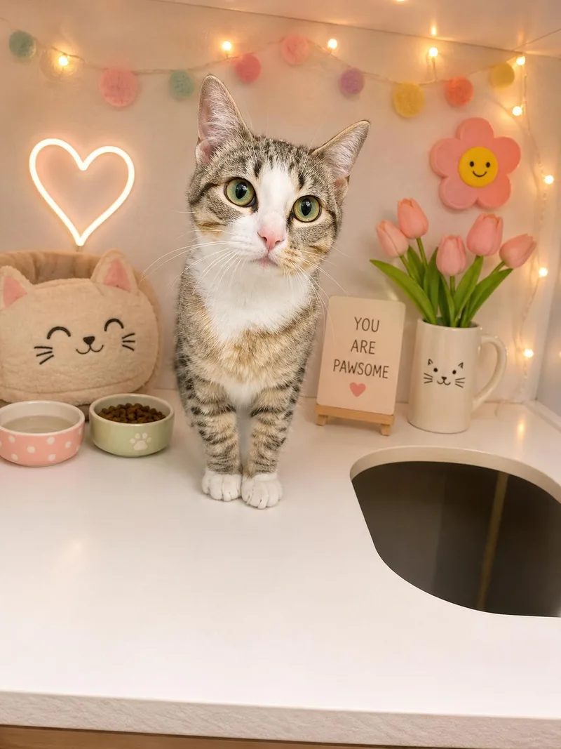 A young small-sized female Domestic Short Hair cat named Breezy for adoption in Tyner, NC