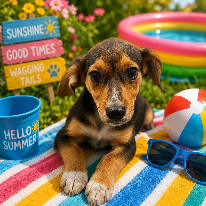 A baby medium-sized female Black Mixed Breed dog named Oak Tree for adoption in Columbiana, AL