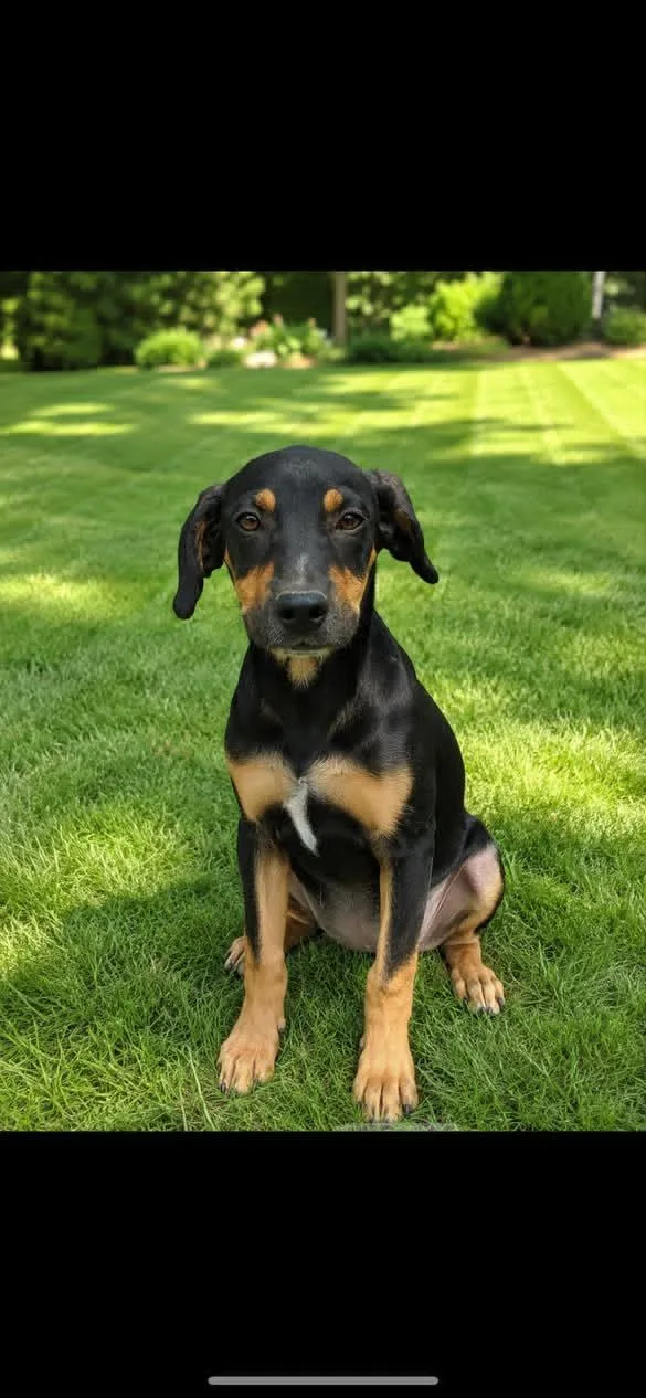 A baby large-sized female Greater Swiss Mountain Dog dog named Rabbit for adoption in Groton, CT