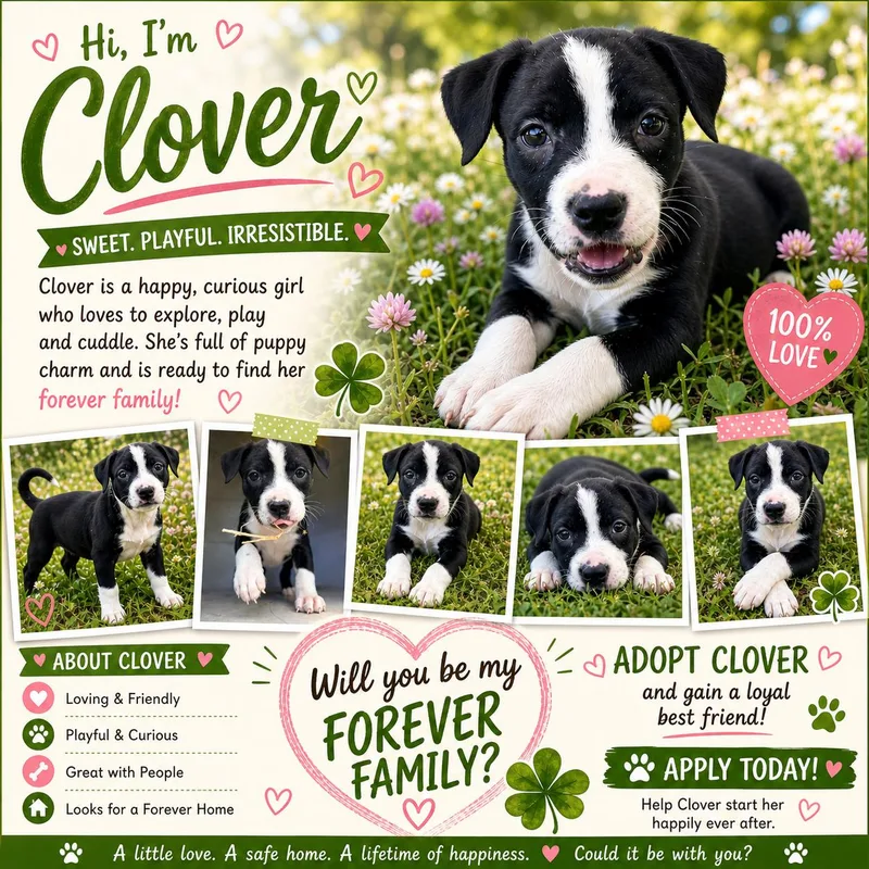 A baby large-sized male Brown / Chocolate Pit Bull Terrier dog named Clover for adoption in Chickamauga, GA