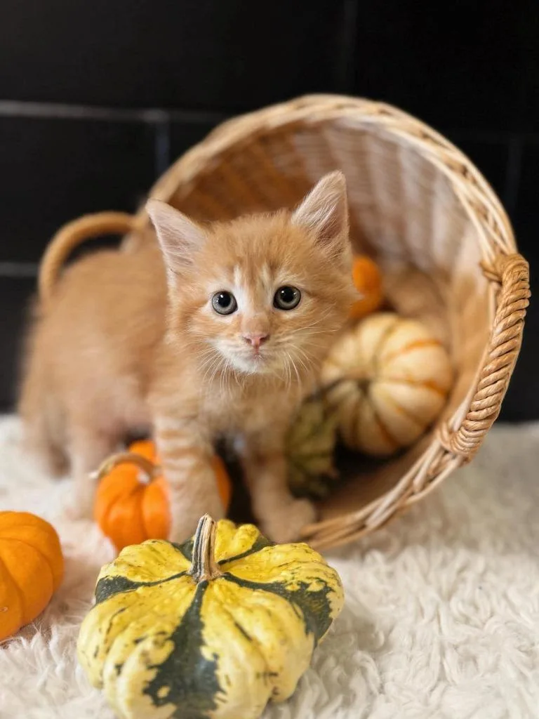 A baby small-sized male Domestic Long Hair cat named Crumble for adoption in Effingham, IL
