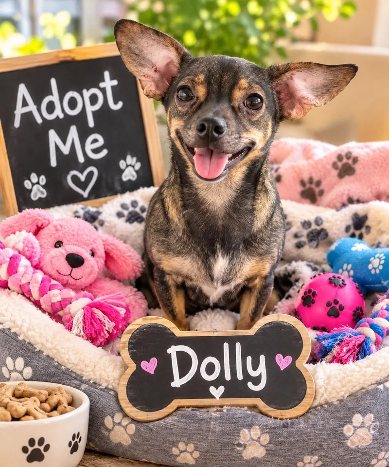 An adult small-sized female Dachshund dog named Dolly for adoption in Queen Creek, AZ
