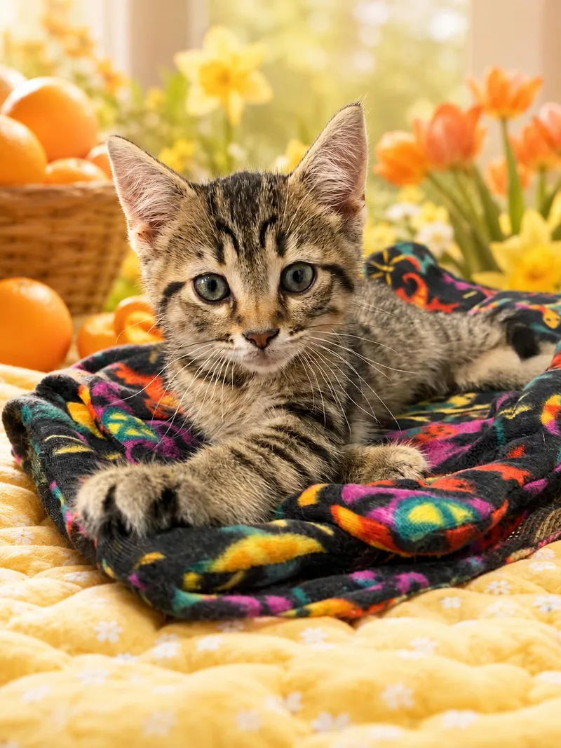 A young medium-sized male Domestic Short Hair cat named Rudy for adoption in Belleville, MI