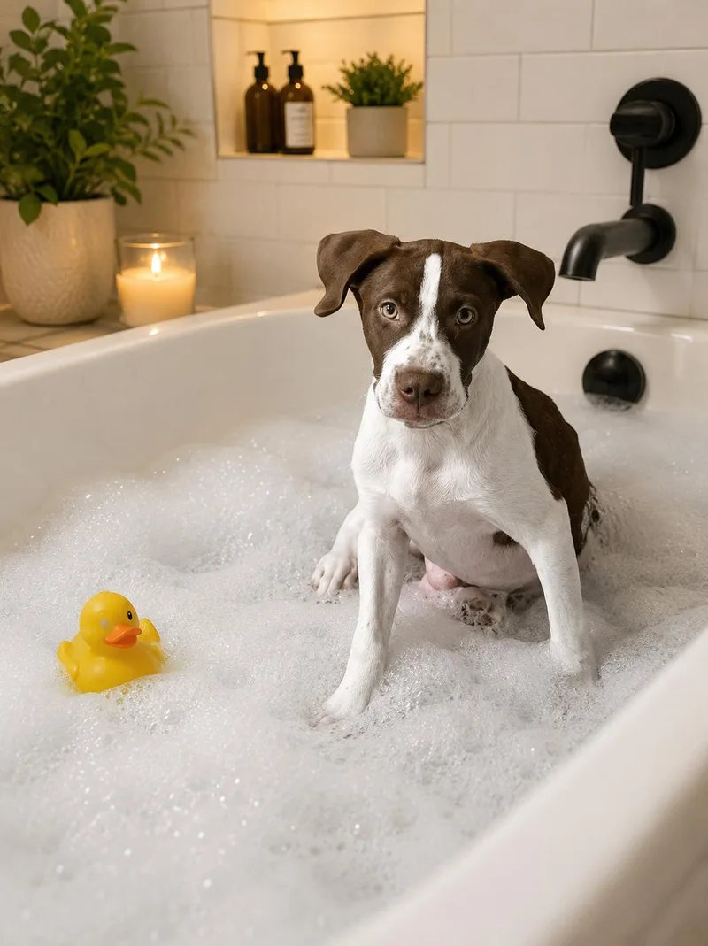 A baby medium-sized male Hound dog named Fowler for adoption in St. Louis, MO