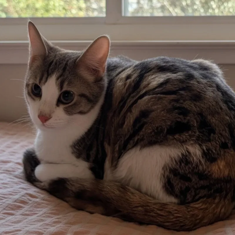 A young medium-sized female Calico Domestic Short Hair cat named Pumpkin Spice for adoption in Norwalk, CT