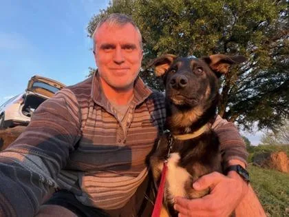 An adult large-sized male Mixed Breed dog named Hobbs for adoption in Fort Worth, TX