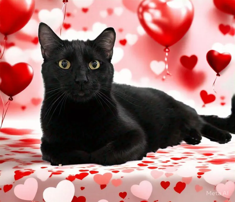 A young medium-sized male Black Domestic Short Hair cat named Halo for adoption in West Palm Beach, FL