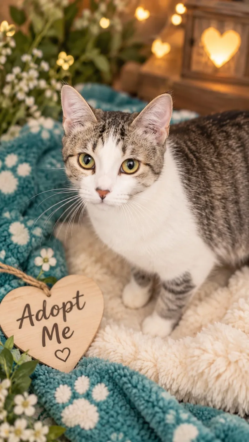 An adult medium-sized female Domestic Short Hair cat named Puurada for adoption in Pottsboro, TX