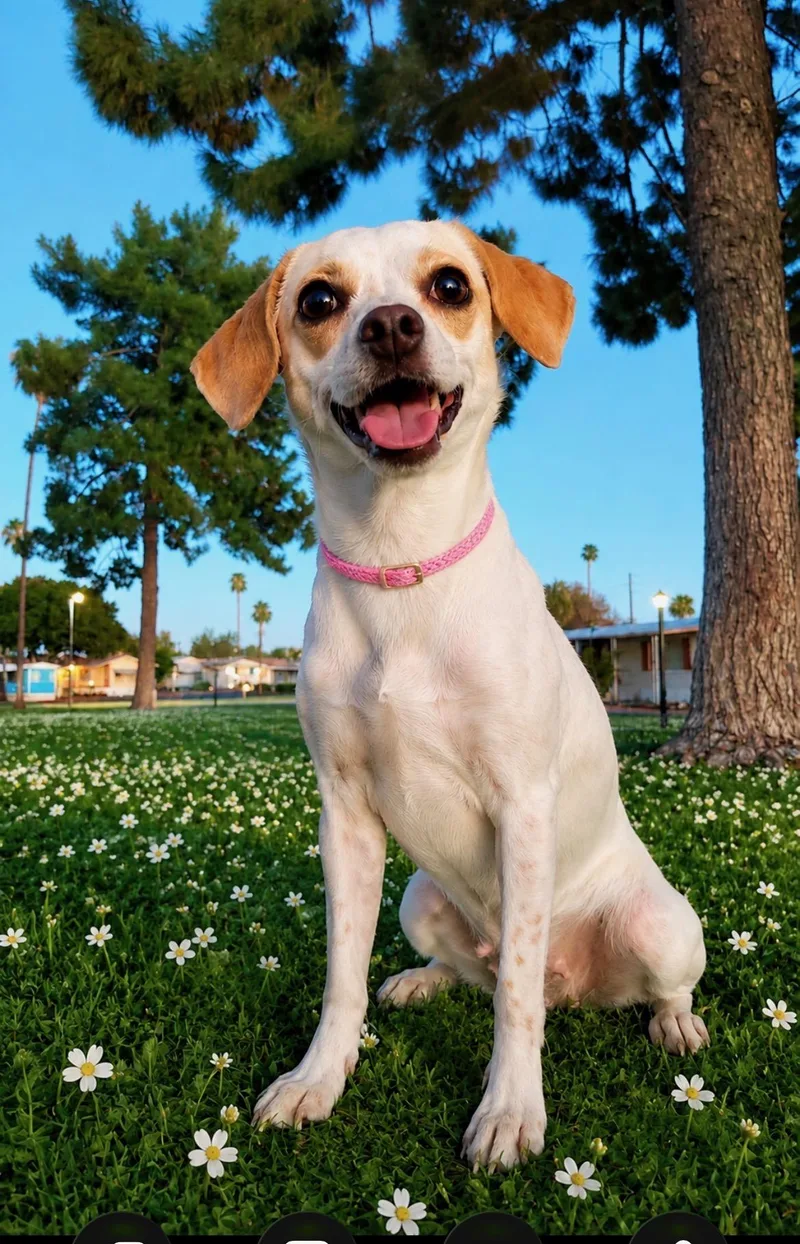A young small-sized female White / Cream Chihuahua dog named Punkin Pie for adoption in Scottsdale, AZ